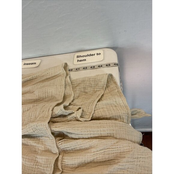 Anthropologie DREW Gauze tank Ivory midi dress size LG flowy lightweight neutral - Picture 6 of 11